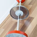 Orange standing ashtray with shelf
