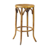 Wooden curved bistro stool 1950 Baumann