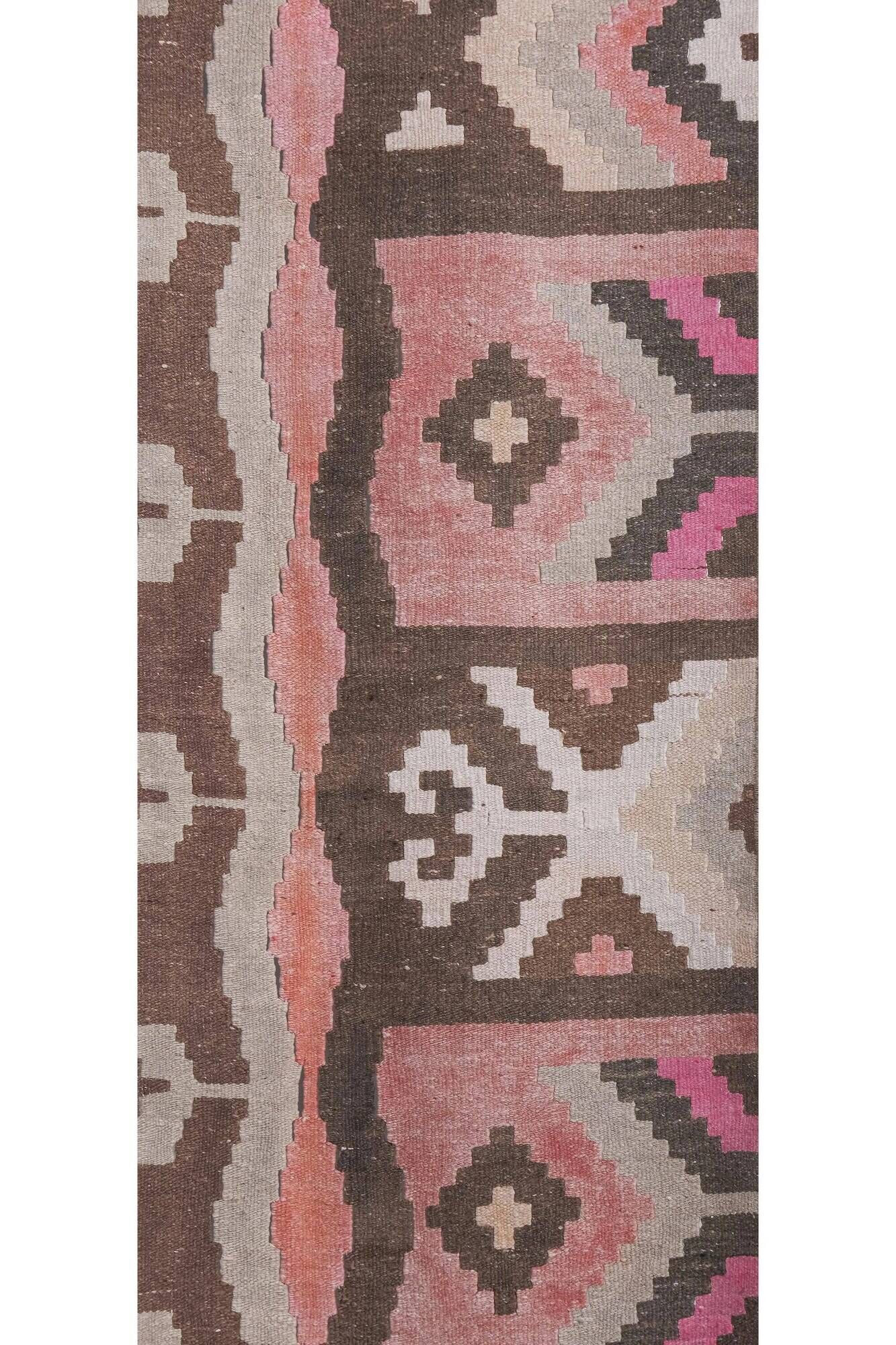 Vintage Turkish hallway rug 74x631 cm
