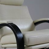 Swedish leather recliner chair Nelo by åke Fribyter