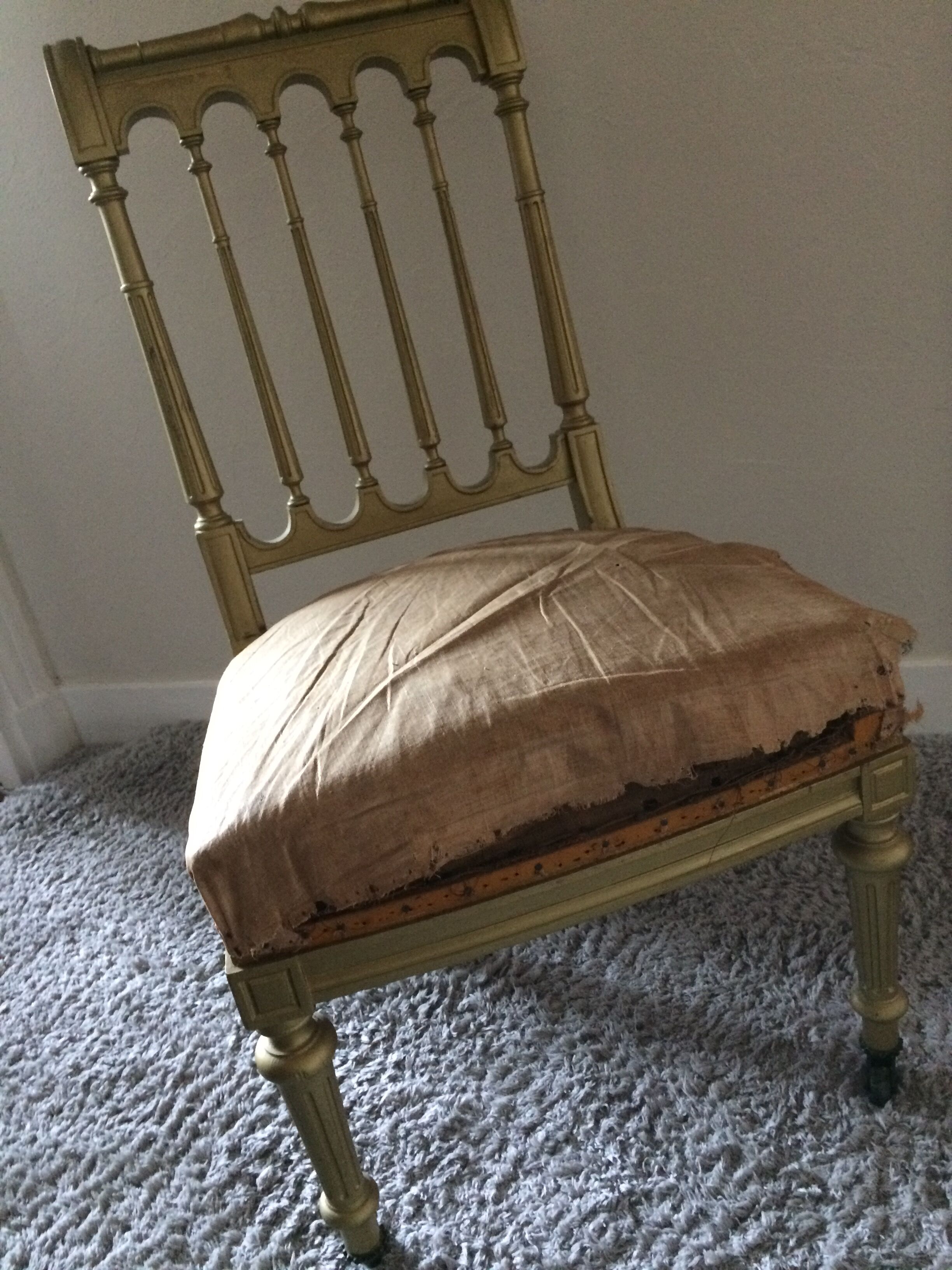 Golden low chair