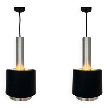 Pair of Midcentury Pendants Doria Leuchten, Germany, 1970s