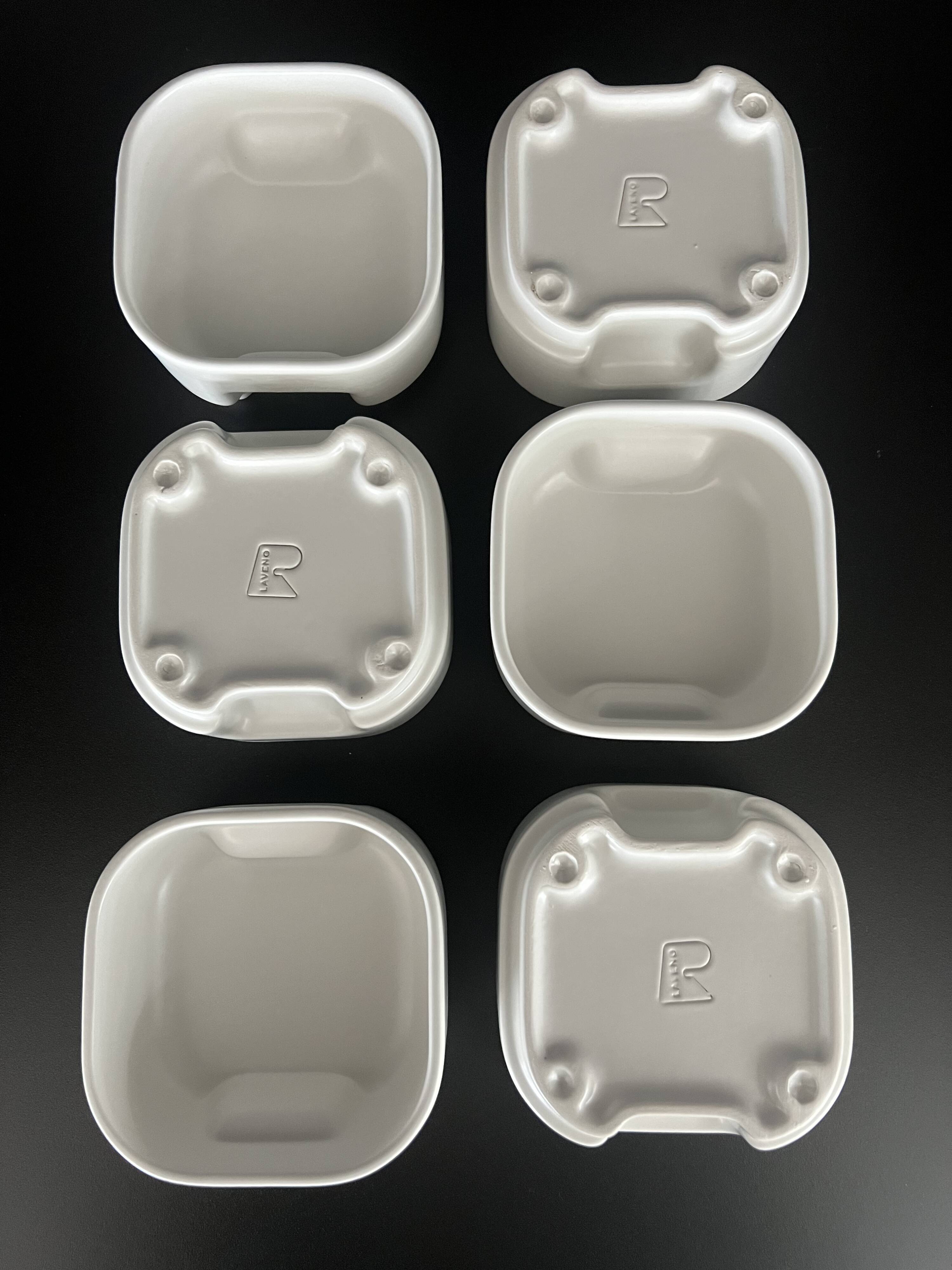 Bowls, ramekins (x6) Square by Makio Hasuike for Revelli, Italy 70's
