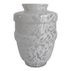 Grand vase verre de clichy blanc