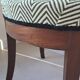 Pair of mahogany gondola chairs – Empire style – 20th century, restored