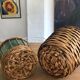 Duo bonbonnes osier vintage