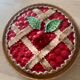 Barbotine plat à tarte cerise