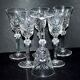 Lot de 6 verres à vin en cristal taillé diamant lemberg ou saint-louis 17cm