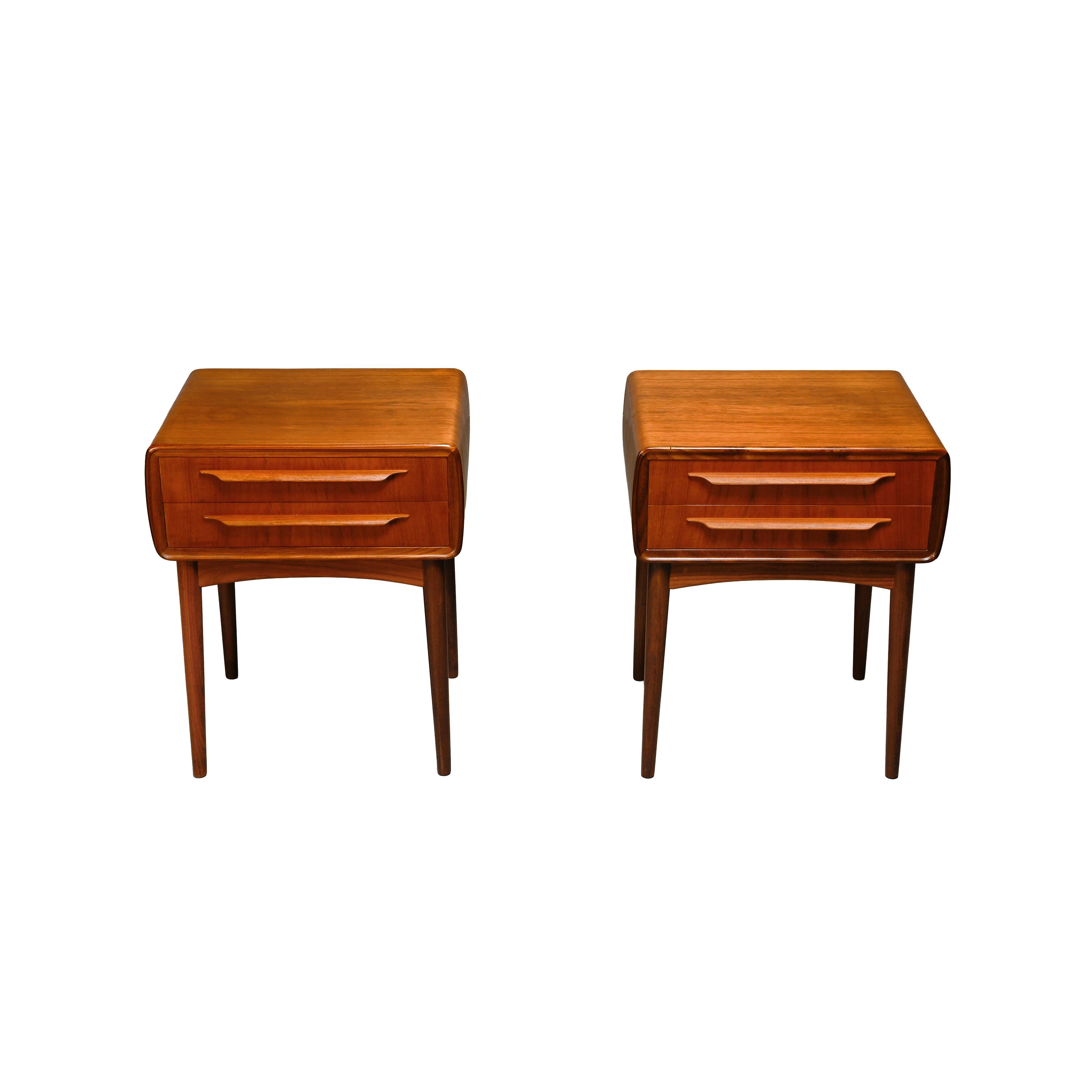 Pair of Scandinavian Modern Johannes Andersen Nightstands in teak, Denmark