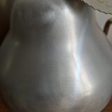 LARGE PEAR OR QUINCE IN BRUSHED ALUMINUM ICE BUCKET MADE IN ITALY AROUND 1970