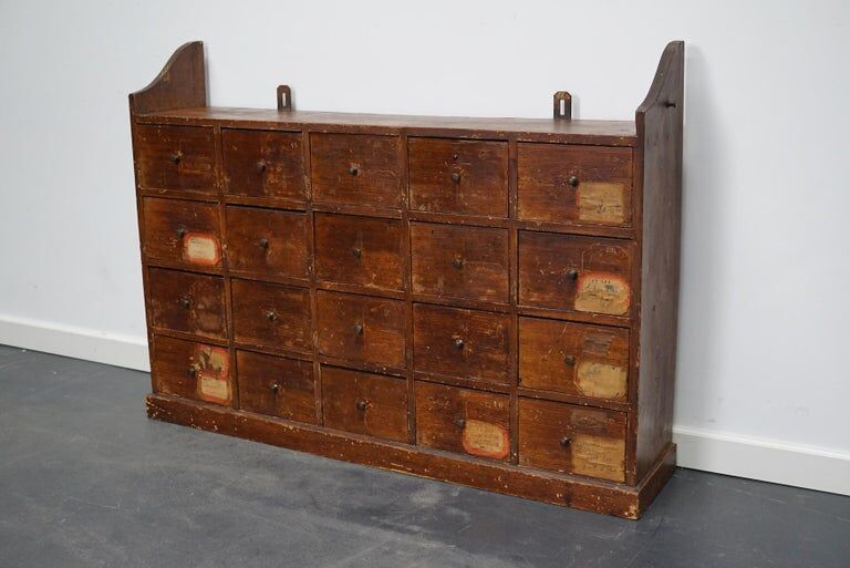 Apothecary furniture in Dutch pine 1920s