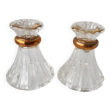 Pair of crystal candlesticks