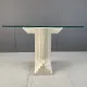 Table console en travertin vintage dans le style de Carlo Scarpa, années 1970.