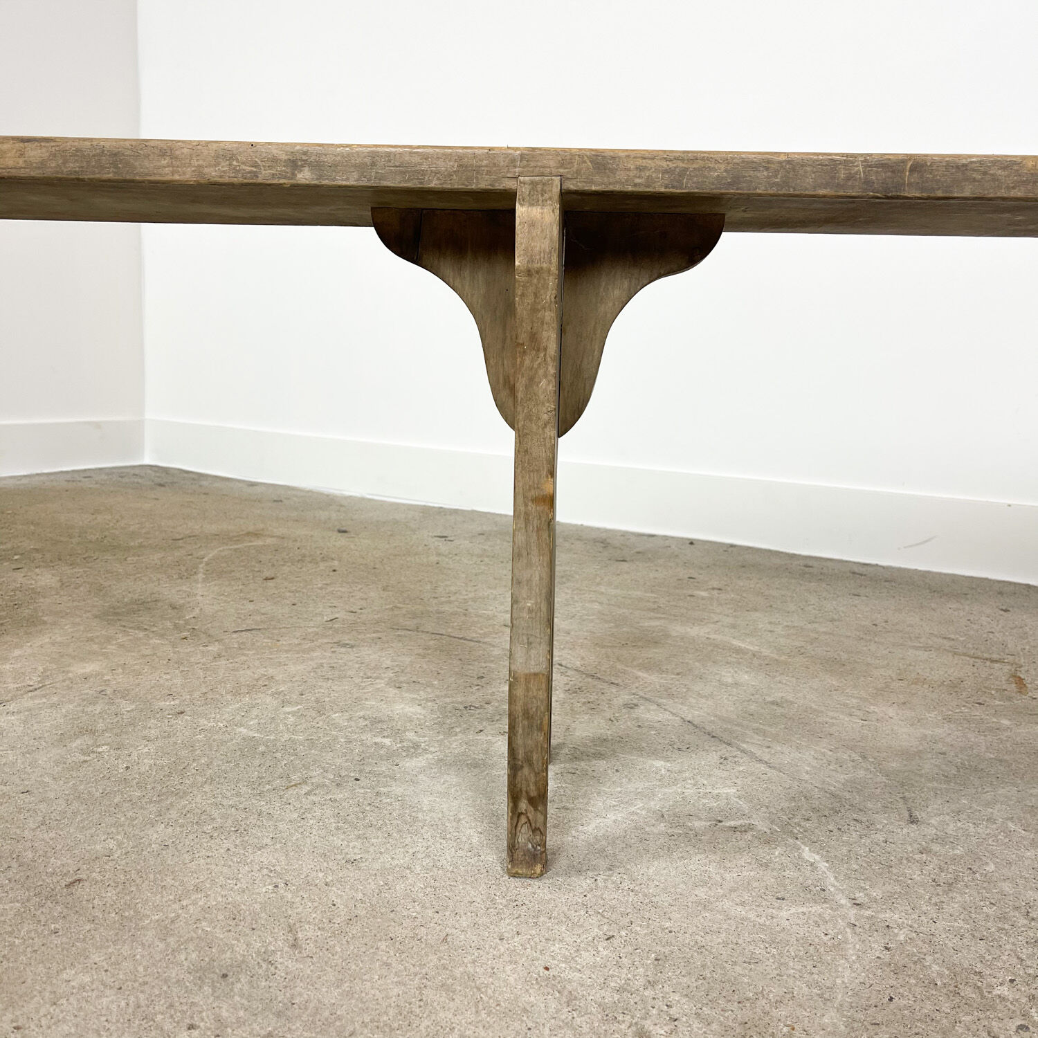 Antique elm wooden bench