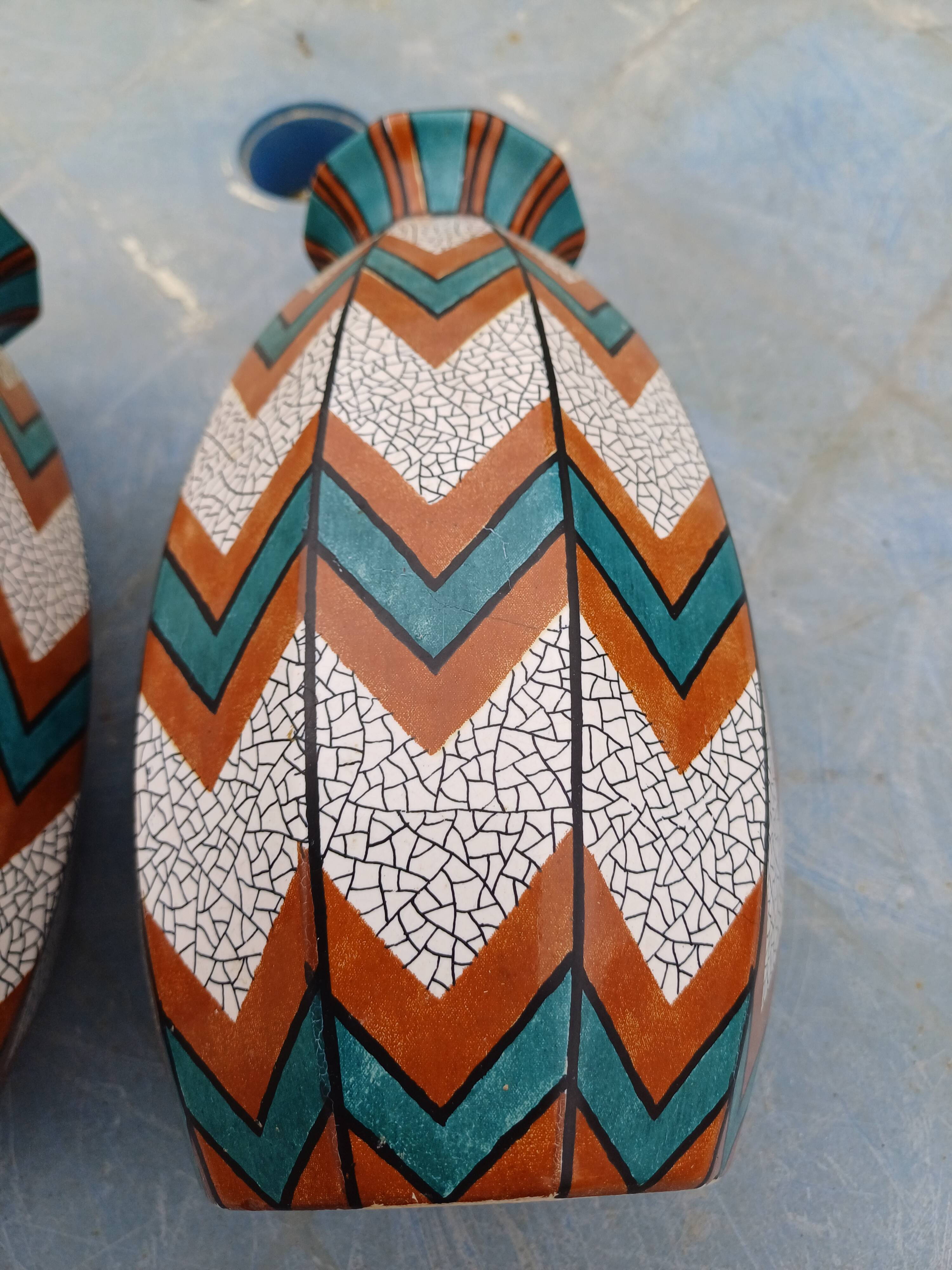 Paire de Vases Art Déco Sarreguemines