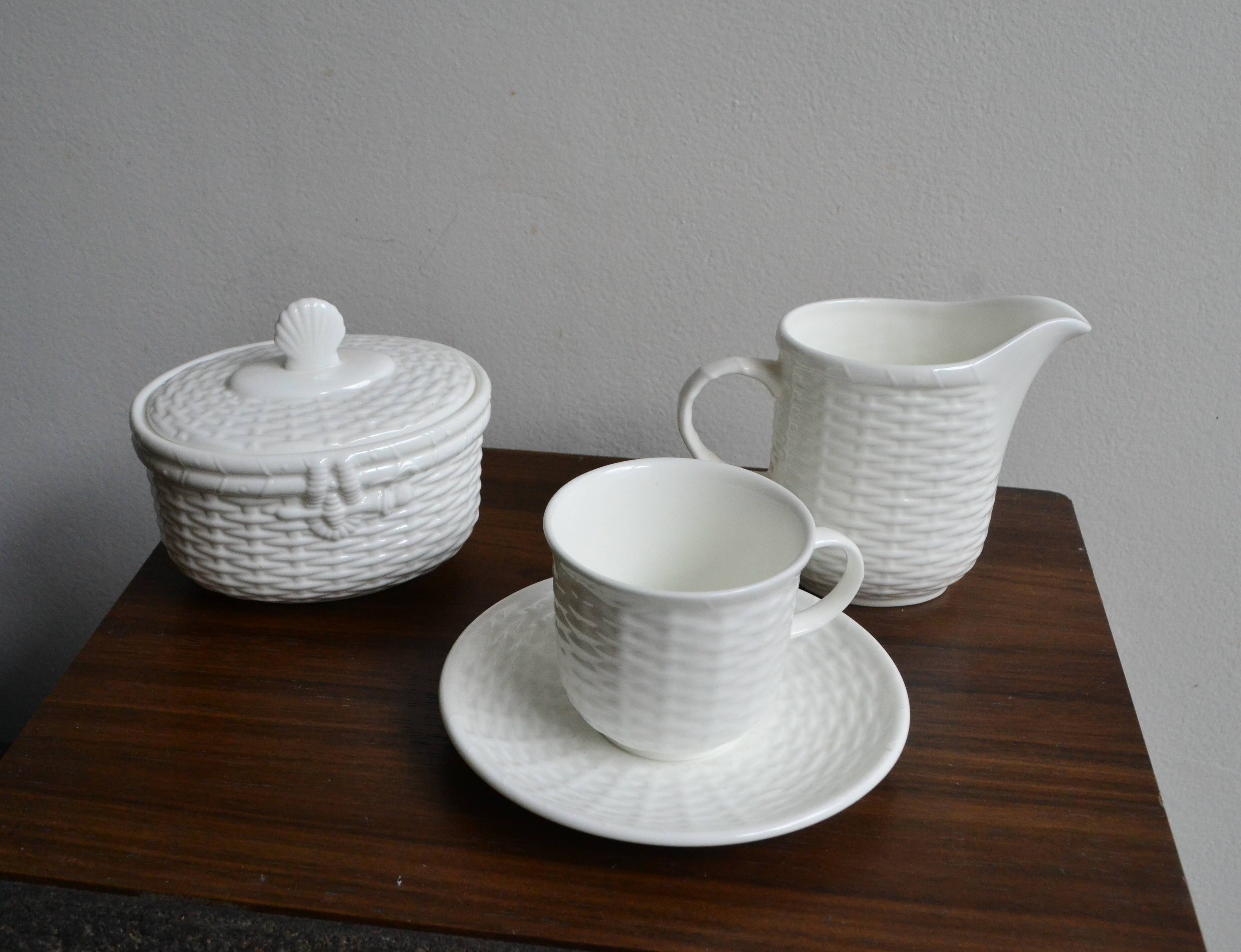 Wedgwood Nantucket Sugar Bowl, Milk Jug, Cup and Saucer