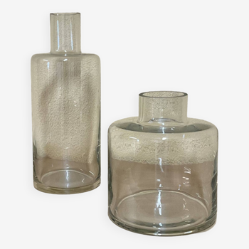 Paire de vases en verre Design