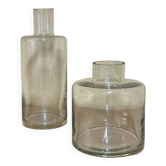 Paire de vases en verre Design