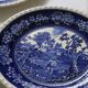 Set of 6 flat plates Villeroy and Boch, blue Rusticana model, vintage