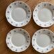 4 old Digoin & Sarreguemines “little flowers” flat plates