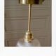 Brass and glass hanging lamp
