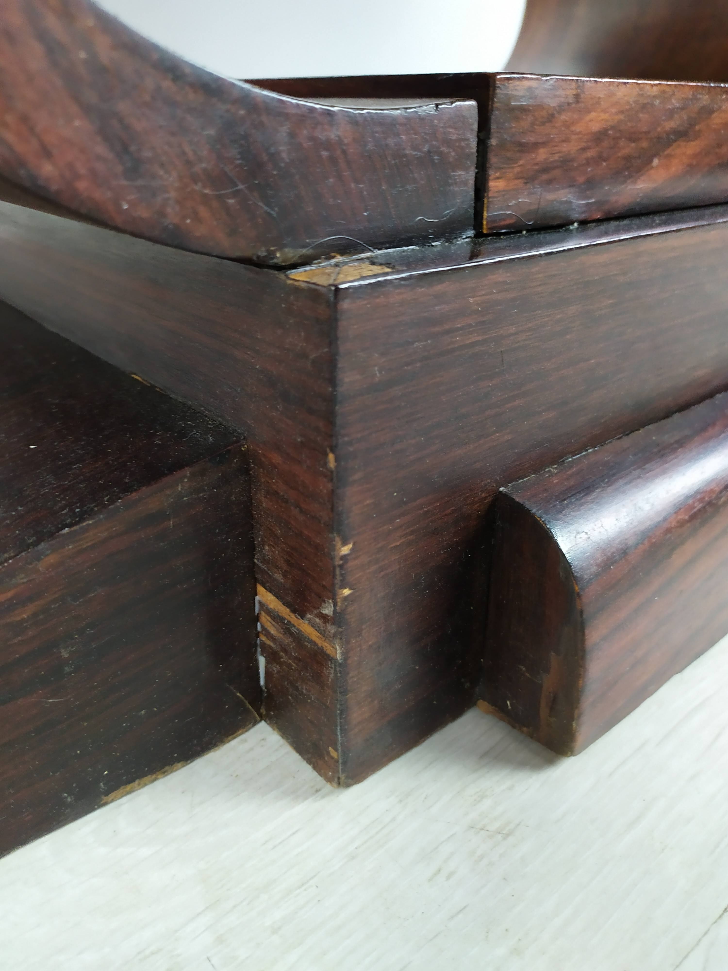 Table berceau art déco palissandre