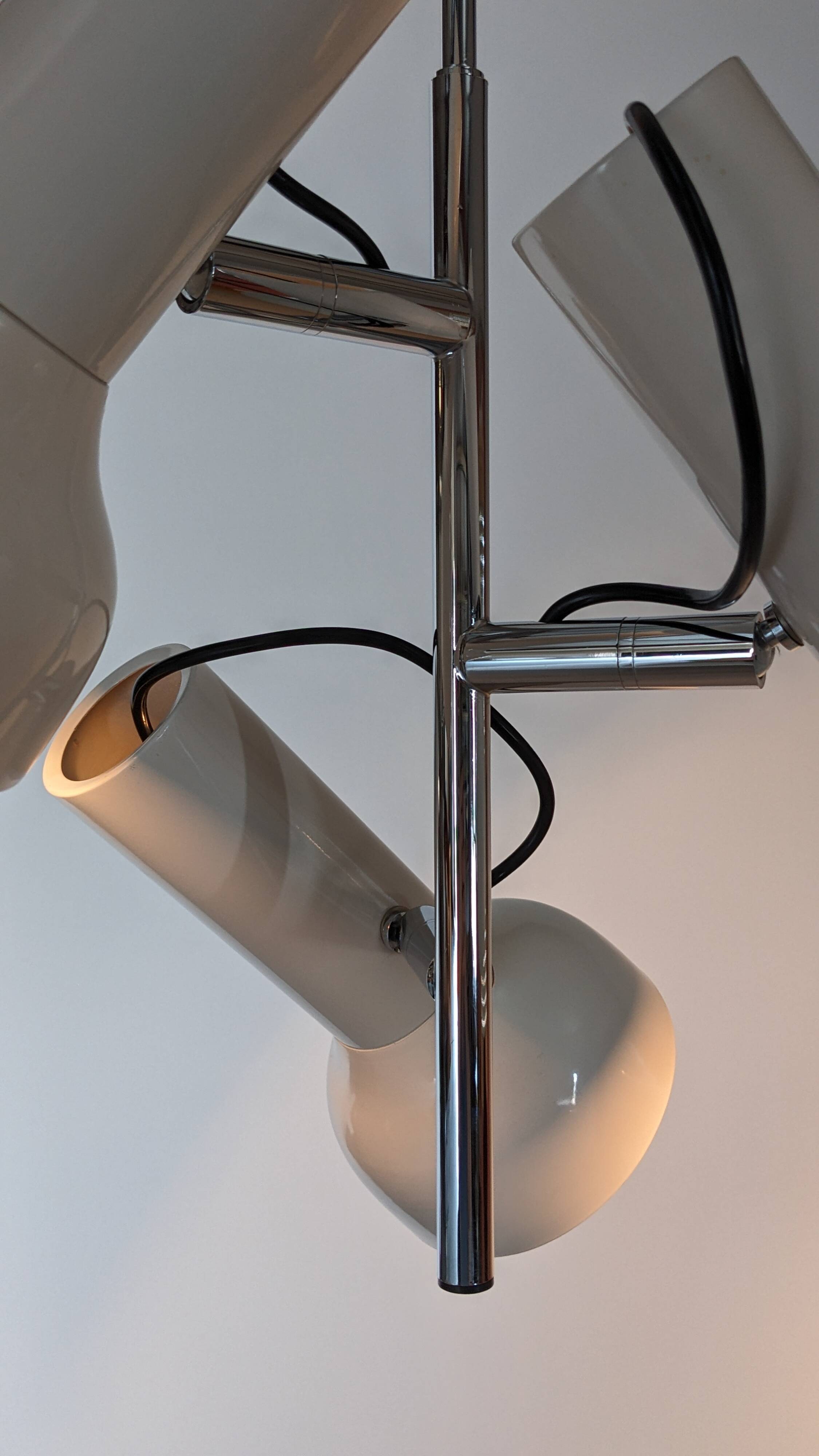 3-spot chandelier by Staff Leuchten, 1960s-70s