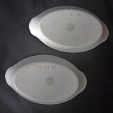 Pillivuyt Oval Au Gratin White Baking Dishes Porcelain-set 2