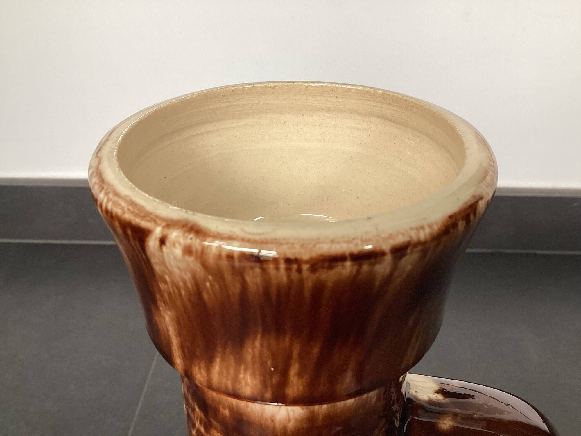 Baudin flamed ceramic pitcher-vase, 1970s