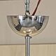 1970s Space Age Chromed Pendant Lamp attributed to AV Mazzega, Murano Glass