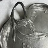 Large Art Nouveau pewter storage tray Kayserzin