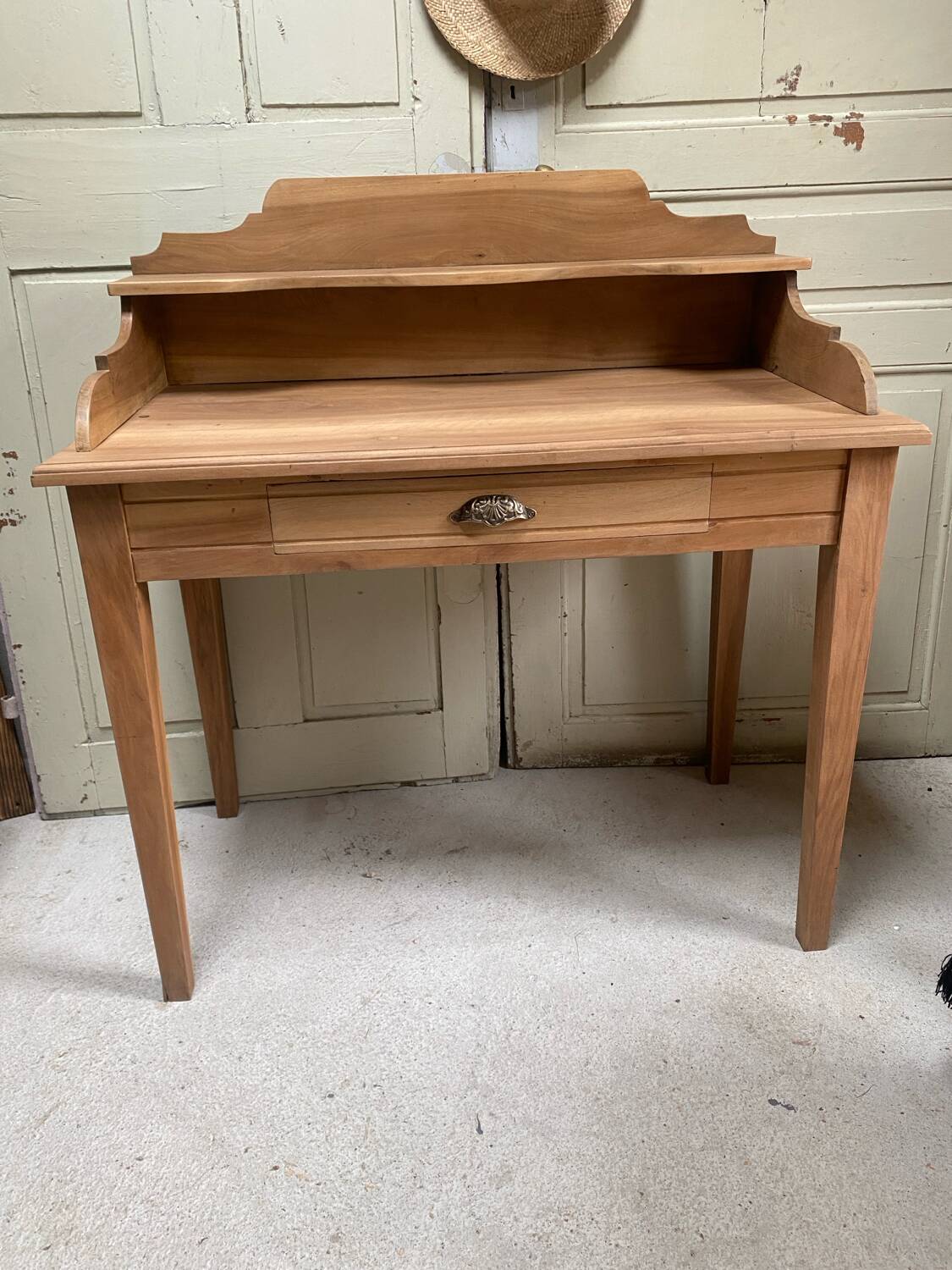 Antique solid oak secretary – gently refurbished