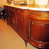 Louis XVI style mahogany sideboard with marble top