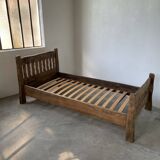 Brutalist Aranjou elm bed