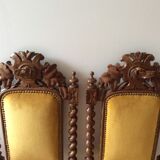 Paire de chaises chauffeuses style Henri II