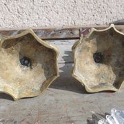 paire bougeoirs bronze