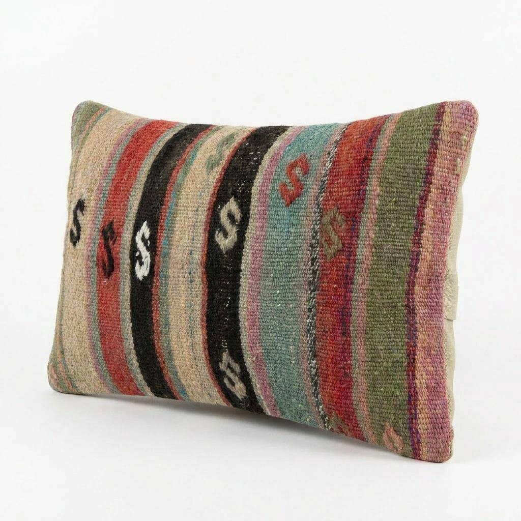 Vintage kilim cushion cover 28x51 cm