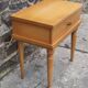 Blond wood bedside table, vintage, 1960s