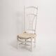 Napoleon 3 shabby white nurse chair