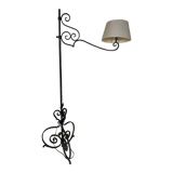 Black wrought iron floor lamp