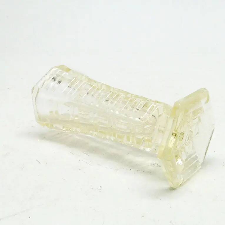 Miniature Art Deco vase, pressed glass, Czechoslovakia, 1930s