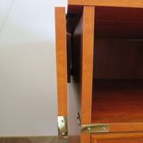 Elegant, functional Gautier desk - Large drop-leaf top - 2 drawers - Sliding shelf - 1990s