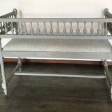 Two-seater bench with balusters