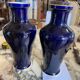 Pair of Sèvres blue vases