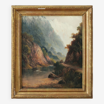 <Valle alpina>,painter of the 19th century