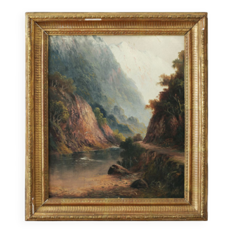 <Valle alpina>, peintre du 19ème siècle
