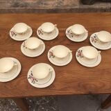 Digoin Sarreguemines coffee cups