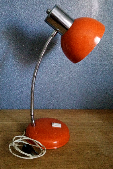 Lampe de bureau, vintage, rouge
