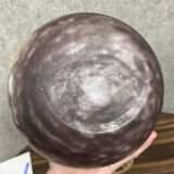 After Muller: marbled glass ball vase, Art Deco period, circa 1930