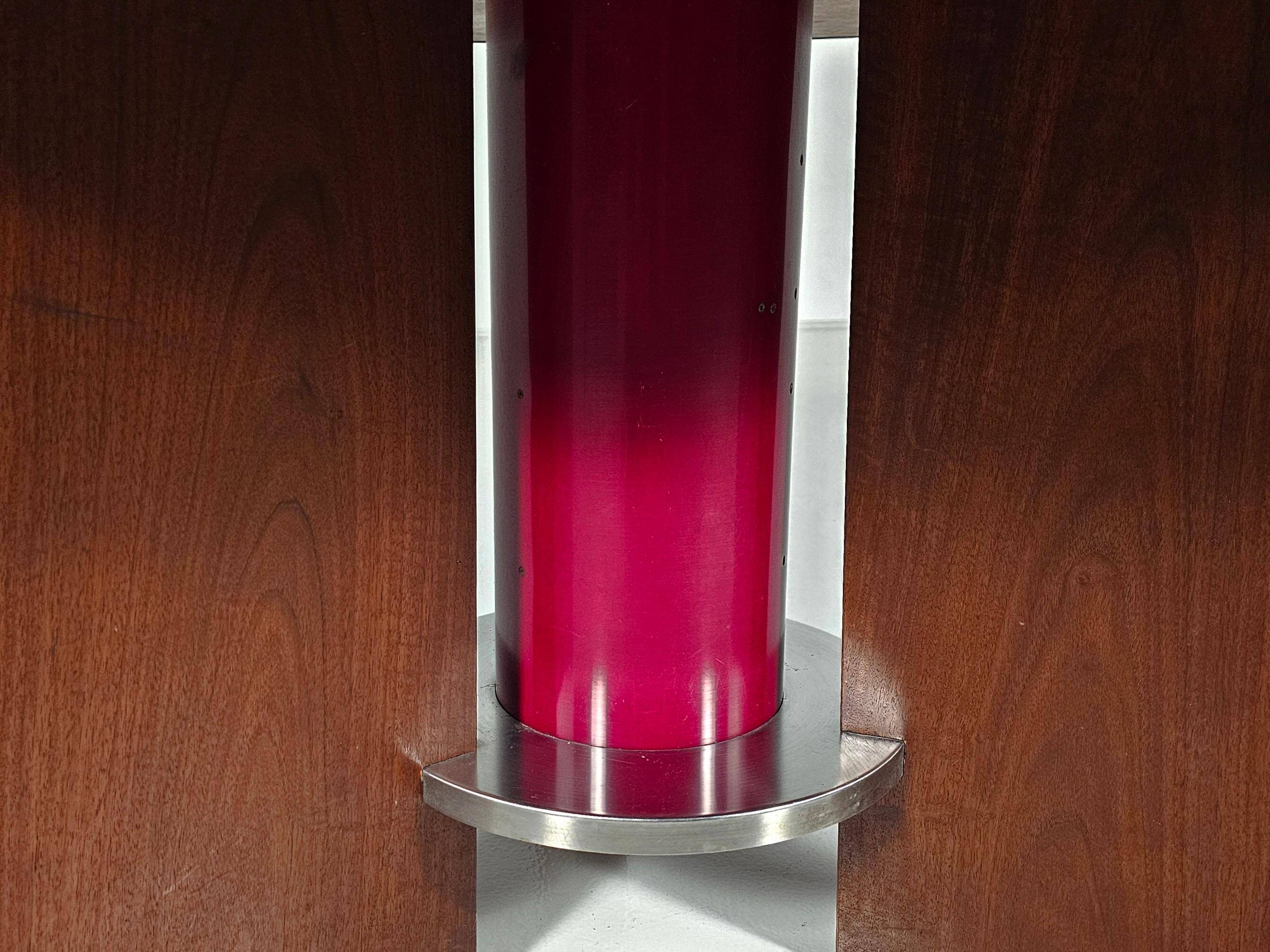 Dining table in walnut, laminate and steel by Silvio Coppola for Bernini, Italy.